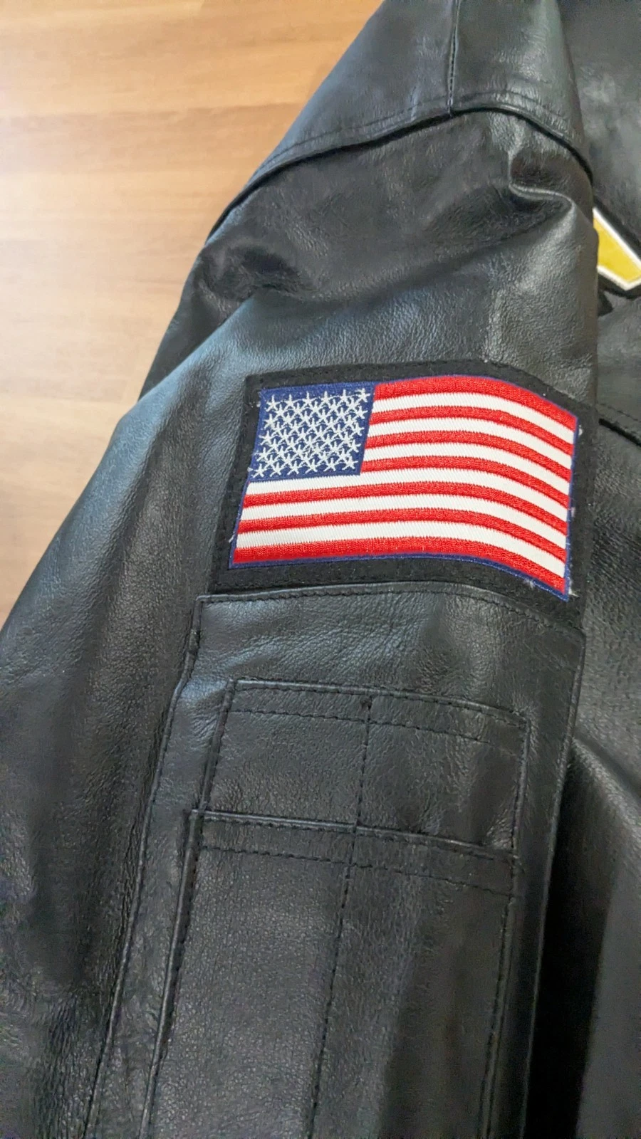 Jacket leather men flight A-2 style  5 XL image 4