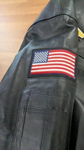 Jacket leather men flight A-2 style  5 XL image 4