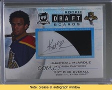 2008-09 Upper Deck The Cup Rookie Draft Boards /25 Kenndal McArdle Auto READ g0y