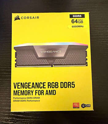 Corsair Vengeance RGB DDR5 64GB (2x32GB) 6000MT/s DIMM CMH64GX5M2B6000Z30