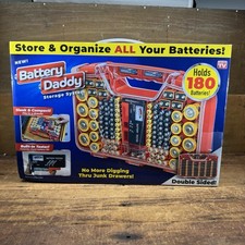 Battery Daddy Smart Storage System Organizer Case Double Sided 180 Capacity