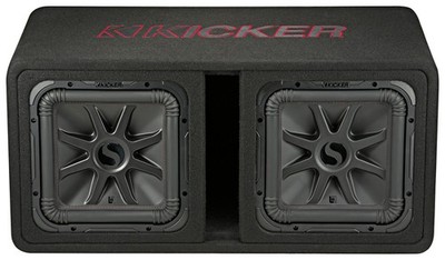KICKER 45DL7R122 L7R 12'' Dual Subwoofers+Vented Sub Box Enclosure 2-Ohm DL7R122