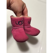 UGG Australia Jesse Pink Suede Sheepskin Infant Booties Size 0/1 US