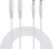Cable  2 Pack Power Extension Cable 12Ft 2.1Mm X 5.5Mm Compatible with DC 5V 12V