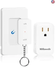 Remote Control Outlet, WILAWELS Remote Switch Outlet with Magnetic Base,