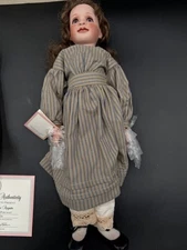 Vintage 1994 Wendy Lawton's Porcelain Head Wood Bodied Doll Abigail #156/200