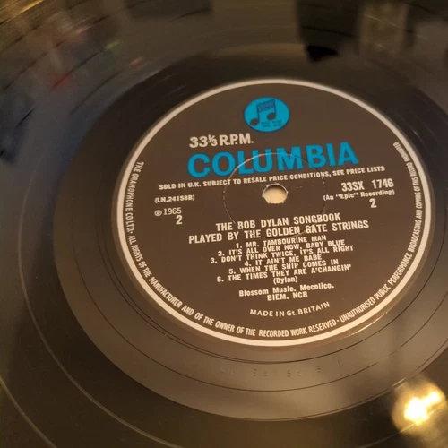 THE GOLDEN GATE STRINGS - THE BOB DYLAN SONG BOOK SX1746 (1965) - Imagen 8 de 8