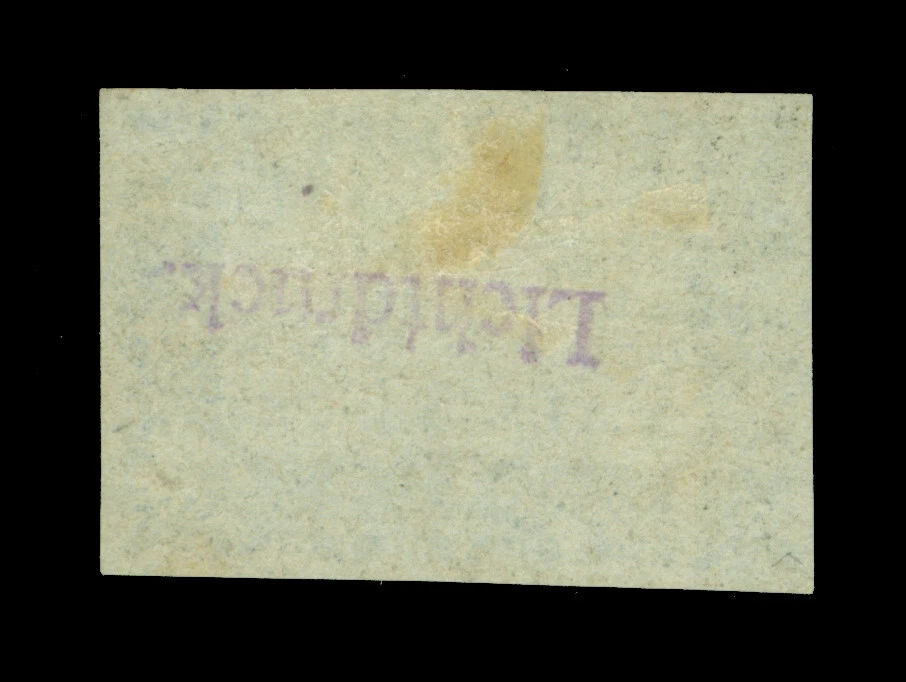 COLOMBIA 1870 - TOLIMA - 5c negro sobre papel tejido azul Scott# 5 como nuevo MH EN MUY BUEN ESTADO Foto 2 de 2