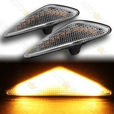 Fit 16-20 Mazda Mx-5 Miata Clear Lens Amber Led Turn Signal Side Marker Lights