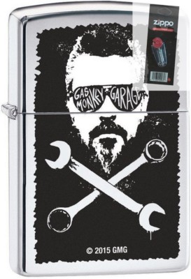 Zippo 29056 gas monkey garage high polish chrome discovery Lighter + FLINT PACK