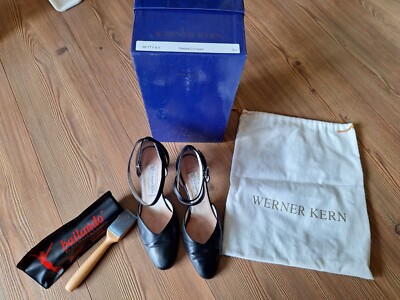 Tanzschuhe Betty 6,5 Werner Kern, Gr.3 1/2 (36), Leder schwarz, gebraucht