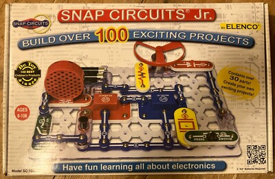 Elenco Snap Circuits Jr SC100, Build 100 Projects, Electronic Toy/Experiments 8+