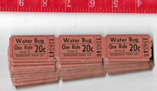 Vintage lot 100 Water Bug 20c ride tickets Riverview Park Illinois