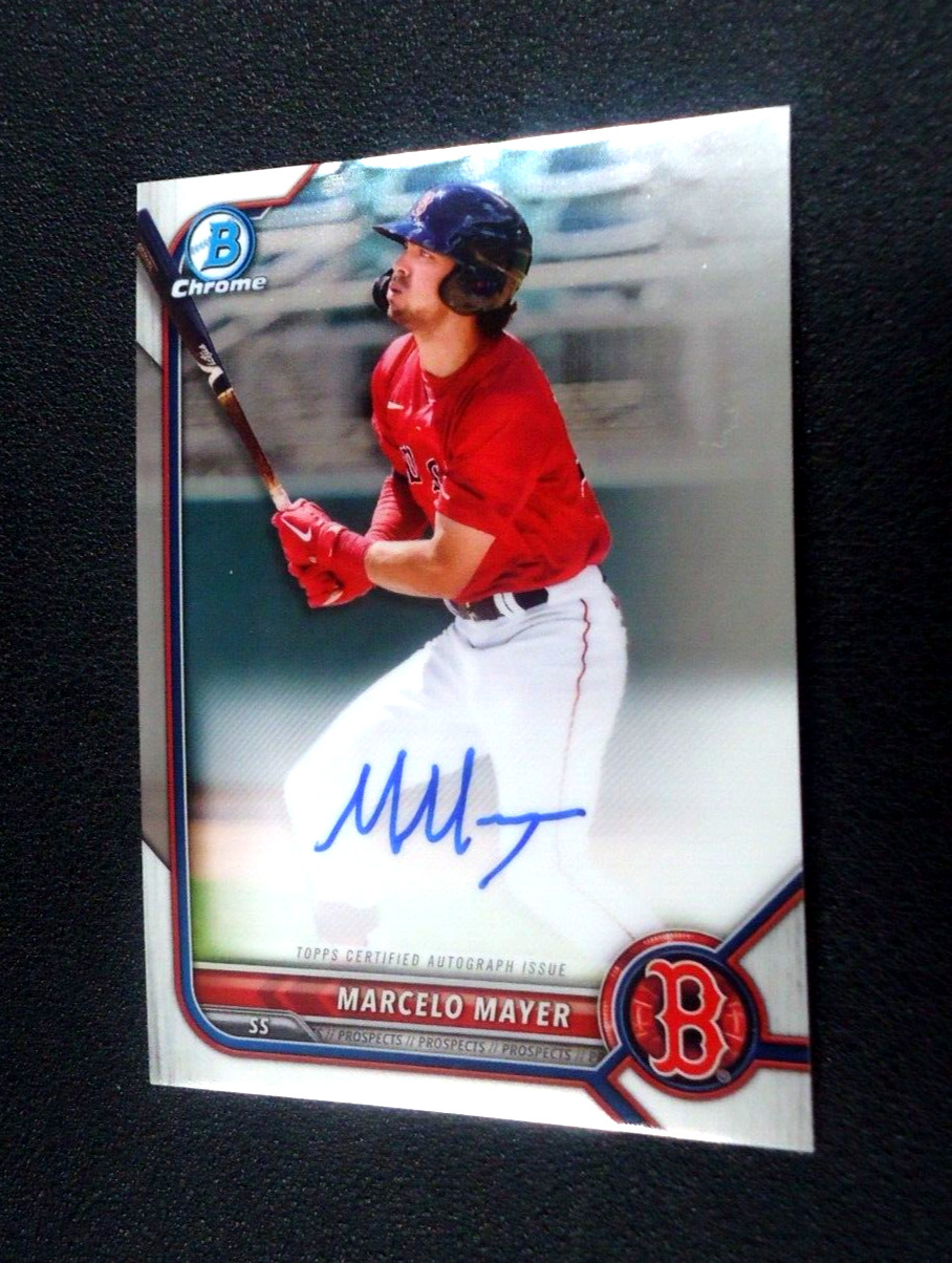 Marcelo Mayer 2022 BOWMAN CHROME AUTO #CPA-MMY -- RED SOX