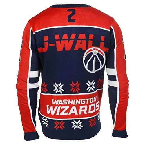 Suéter feo KLEW NBA para hombre Washington Wizards John Wall #2 Foto 2 de 3