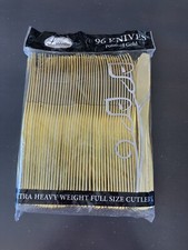 Lillian 96 Pk-Polished Gold Extra Heavy Weight Full Size Knives New In Package