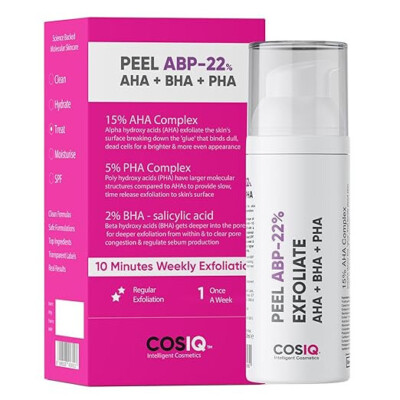 Cos-IQ 15% AHA + 2% BHA + 5% PHA Peeling Solution Serum for Glowing Skin 30ml