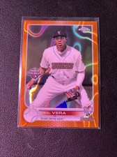 2022 Topps Pro Debut Chrome Orange Lava Refractor #PDC-141 Arol Vera 25 (RC)
