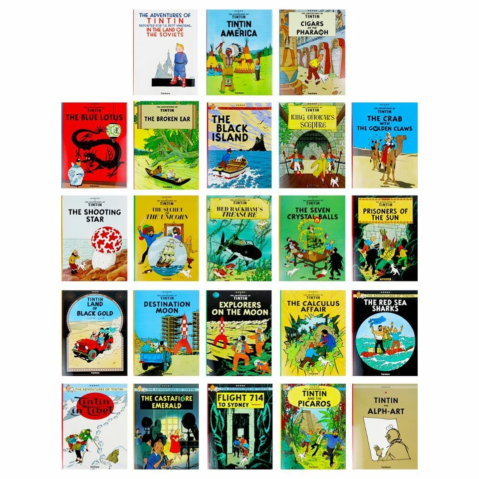 The Adventures Of Tintin Paperback Box Set 23 Book Titles Set Collection | Herge - Image 4 of 4