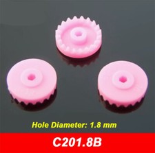 20Zahn Kunststoff Krone Getriebe Modell Auto DIY 1.8mm sechseckige Loch 4WD Rosa