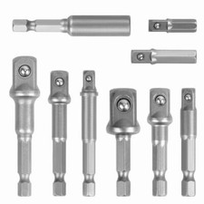 HORUSDY 9Pc Socket Adapter Drill Bits Set Hex Impact Driver Tools 1/4" 3/8" 1/2"