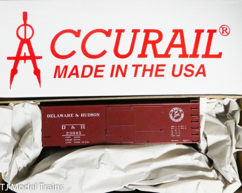 Accurail HO #1410 (Rd #23045) Delaware & Hudson D&H (36' Dlb caja de madera vaina, kit | Zustand: New