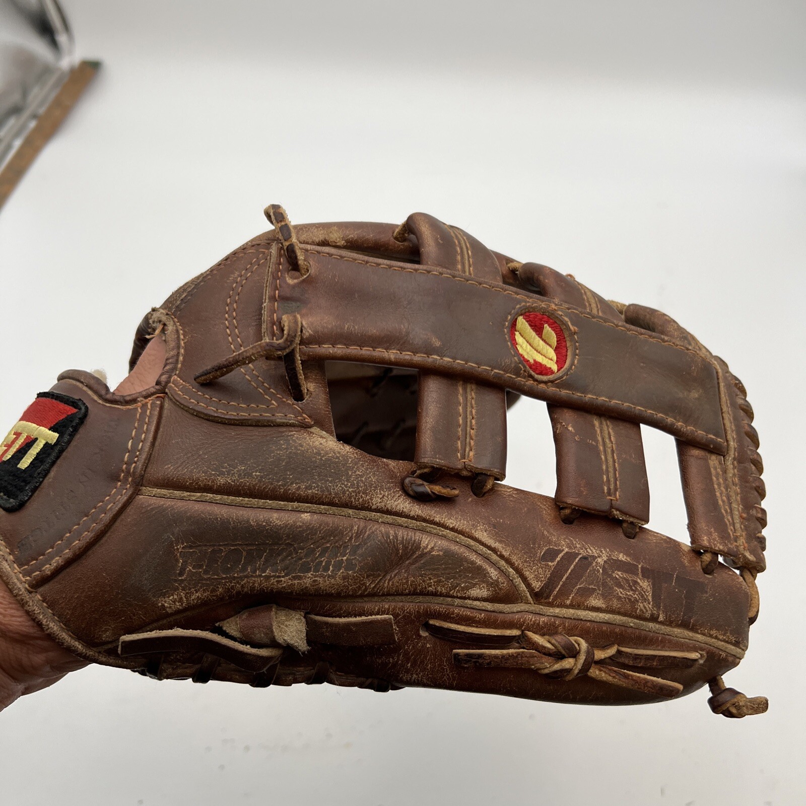 Zett BIG1547 RHT Baseball Glove Brown 12.75” Outfielders Glove USED