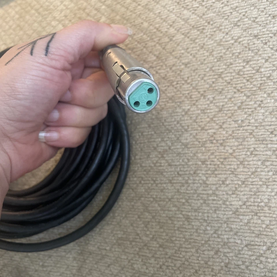 Cable de micrófono vintage - Música torbellino, MK por Belsen - Cable QH negro 25 pies Foto 4 de 4