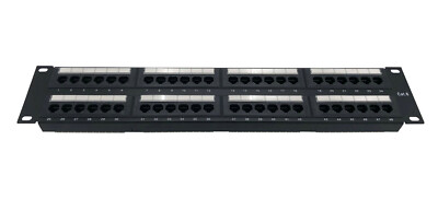 CNAweb 48 Port Cat6 2U Rackmount 110 RJ45 Network Patch Panel 568A 568B