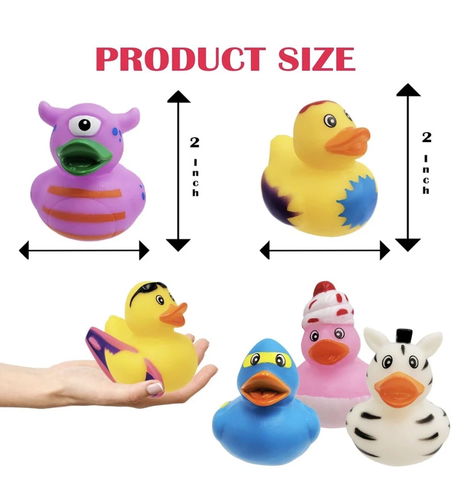 Patos de goma a granel, surtido patitos para Jeep pato flotador pato juguetes de baño Foto 4 de 4