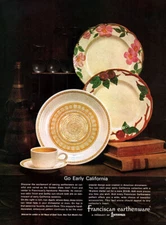 Franciscan Desert Rose APPLE Hacienda Plate Cup Saucer 1966 Magazine Print Ad