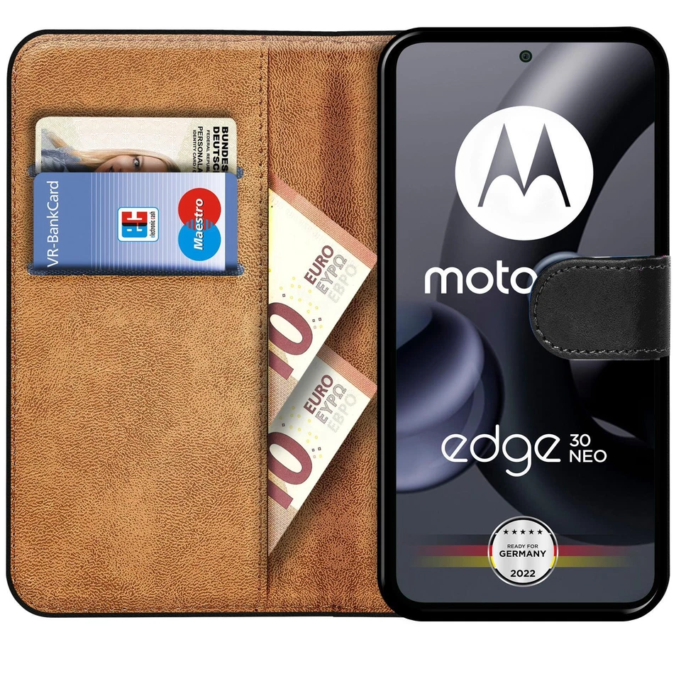 Etui Coque pour Motorola Edge 30 Neo Téléphone Portable Rabattable Livre Étui - Photo 2/4