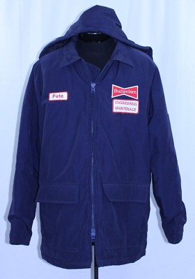 VTG Budweiser Unitog Jacket Coat Uniform L Reg Pete Engineering  