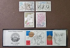 3835 - FRANCE - SCOTT# 1737-1738, 1739, 1740, 1742a - MNH - CAT $5.85