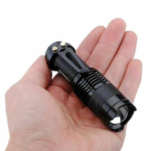9 PIEZAS Linterna LED AZUL Cree Q5 Súper Brillante con Lente Zoom y Clip para Cinturón - Imagen 4 de 6