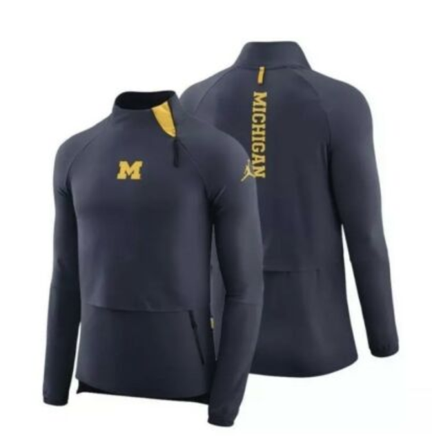 Nike Air Jordan Michigan Wolverines Shield Pullover Jacket Navy Size Large for sale online | eBay