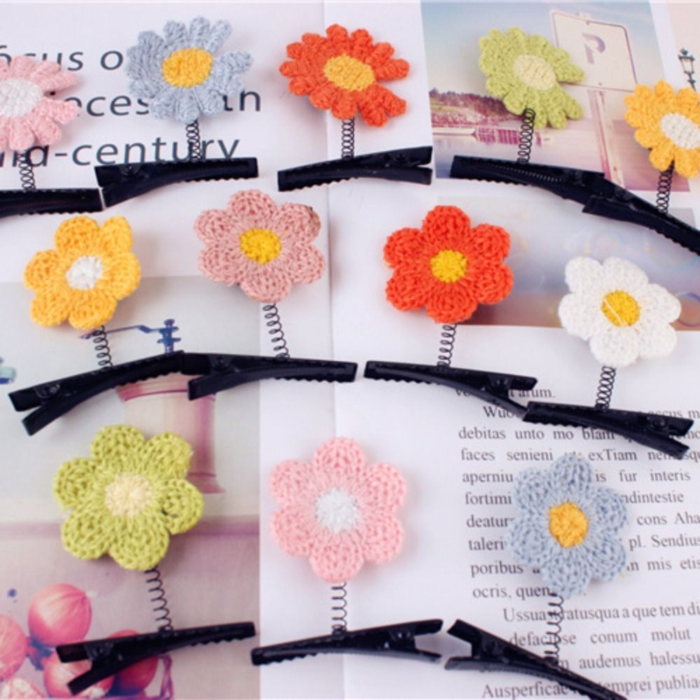 DIY Flower Hairpin Cute Duckbill Clip Headdress Spring Hair Clip | eBay