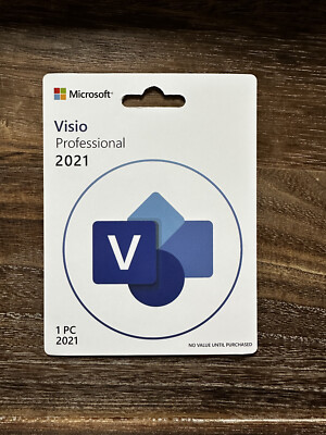 #ad Microsoft Visio 2021 Professional Card 1 User retail New $45.00