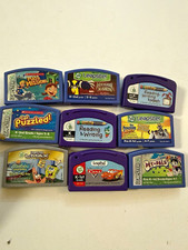 LeapFrog Leapster Lot of 8 Learning Game Cartridges Reading/Phonics Math Age 4-7