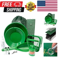 All-in-One Gold Panning Kit with Portable Sluice – Featuring Miners Moss, Gol...