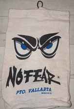 Vintage 90s NO FEAR  Towel Beach Bag Mexico Puerto Vallarta Canvas Boho Skater