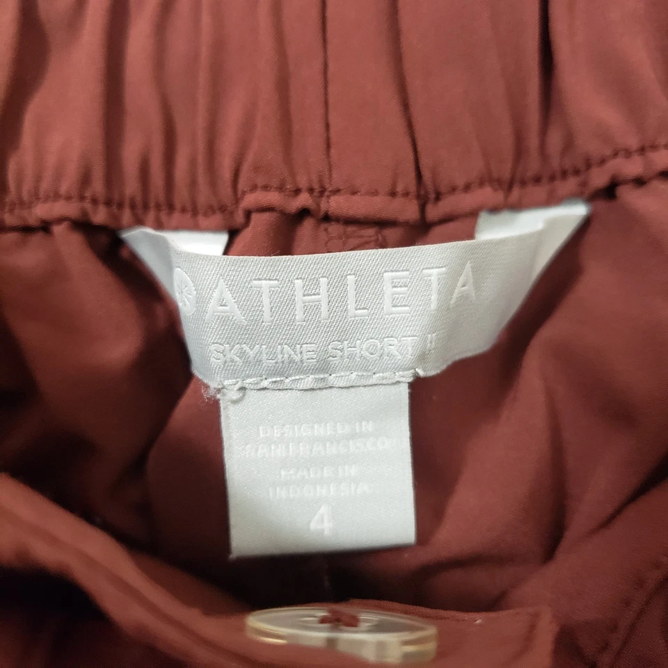 Шорты женские Athleta Skyline II размер 4 сушеная корица 4 дюйма по внутреннему шву бумажный пакет - Изображение 2 из 4