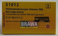 Brawa 51012 H0 Teleskophaubenwagen Shimmns Rail Cargo Austria Ep. V ÖBB