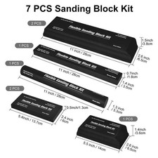 7 PCS Sanding Blocks Auto Body, Flexible Eva Foam Wet or Dry Sanding Kit,9581