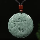 Certified Grade A Green 100% Natural Jade Jadeite Pendant Dragon Loong 招财龙 70216