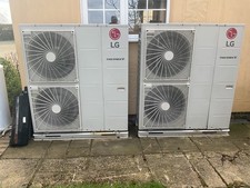 2 x 12kW air source heat pumps used complete with controllers, meters and tank