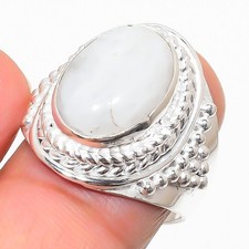Moonstone Gemstone Handmade 925 Sterling Silver Jewelry All Size Ring For Gift