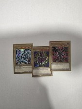 YUGIOH: Ojos Azules Blanco Dragón Ojos Rojos B Dragón Mago Oscuro CONJUNTO MGED CASI NUEVO