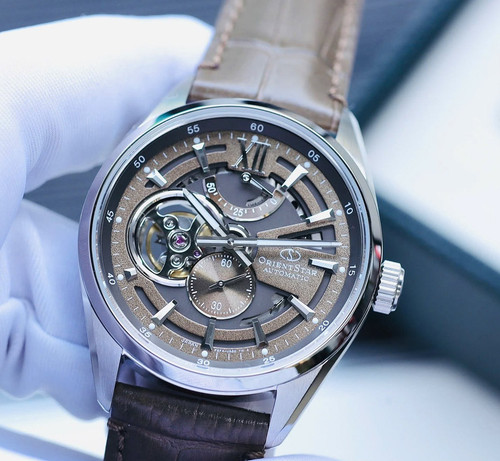 Orient Star Automatic Brown Dial Men's Watch Sapphire Power Reserve RK-AV0139Y