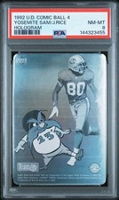 1992 Jerry Rice 49ers Yosemite Sam UD Comic Ball Hologram Rare Graded PSA 8 